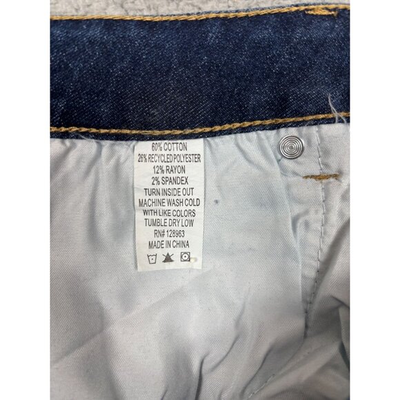 Indigo Rein Women's 5 Button Curvy Crops Denim Jeans Distressed 15 Dark Blue NWT - Picture 7 of 8